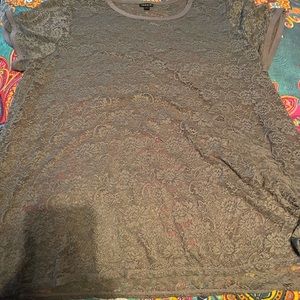 Torrid Gray Lace Tee